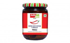 Add me Red Stuffed Chilli Pickle   Glass Jar  500 grams